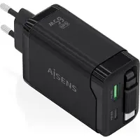 Aisens Asch-65w3p071-bk Usb-a-og Usb-c-vægoplader