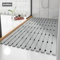 Mtp Products Skridsikker måtte til Bad / Brusekabine - 61x90cm - Grå