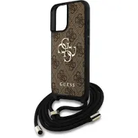 GUESS Pu 4g Metal Logo Crossbody Strap Iphone 16 Telefon Etui