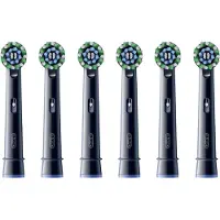 Braun Pro Cross Action Aufsteckbürsten 6er-Pack (schwarz)