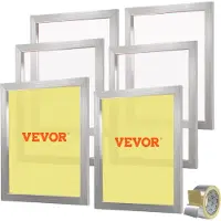 Vevor serigrafipresse serigrafimaskine 50,8 x 61 cm 305 mesh 6 serigrafirammer