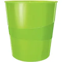 Leitz Papirkurv Plus 15L WOW grøn - (6 stk.)