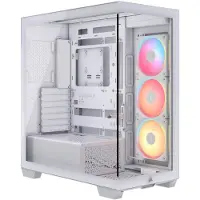 Corsair iCUE LINK 3500X LX-R RGB - Mid tower - udvidet ATX - sidepanel med vindue (hærdet glas) - ingen strømforsyning (ATX) - hvid - USB/Lyd