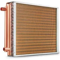 Vevor 18" x 20" varmeveksler vand til luft 3-rækket 3/8" kobberporte 242 finner