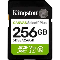 Kingston Canvas Select Plus - Flashhukommelseskort - 256 GB - Video Class V10 / UHS-I U1 / Class10 - SDXC UHS-I