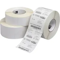 Zebra Z-Perform 1000D - Kasse med 12 ruller etiketter m. permanent klæber - skinnende hvid - 101.6 x 76.2 mm (930 etiketter pr. rulle)