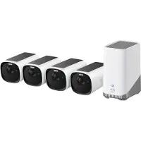 Eufy eufyCam E40 4-Cam Kit + HomeBase S380, IP-sikkerhedskamera, Indendørs & udendørs, Trådløs, Væg, Sort, Hvid, Kugle (form)