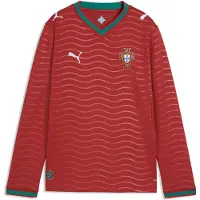 Puma Portugal 2026 Long Sleeve Home Jersey Youth, Shop, Club Red/Green Lagoon, 9-10Y