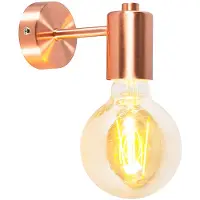 QAZQA Smart Art Deco væglampe kobber inkl. G95 WiFi pære - Facil