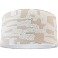QAZQA Stof lampeskærm hvid med beige stribet 50/50/25