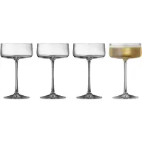 Usorteret Carla champagneglas i krystalklart glas Zero 260 ml - 4 stk 12269