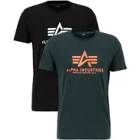 Alpha industries Basic T-shirt Med Korte ærmer 2 Enheder