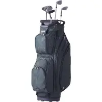 Vevor Golfvognstaske med 14-vejs organizer, topdeler, 36" 11 lommer, premium nylon vogntaske, slidstærke golftasker med håndtag, støvdæksel og aftagelige stropper til mænd og kvinder, armygrøn