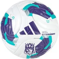 Adidas Futbolo kamuolys Queens League mini balta ir-violetinė-žalia KE8233 (1)