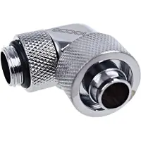Alphacool Eiszapfen 16/10mm compression fitting 90° rotatable G1/4 - Kølevæske system tilpasning - krom, sølvnikkel