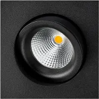 SG ARMATUREN Downlight Junistar Square Isosafe LED 7W DTW sort