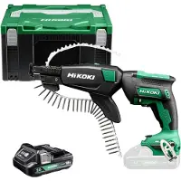 HiKOKI skruemaskine til plader G/K 18V W18DA WBZ med 2x2,0Ah + MAGASINBL 5000 o/min HSC
