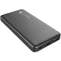 Lippa 10.000 mAh Powerbank 18W USB-C PD & QC USB-A Output - Black - 10000 mAh