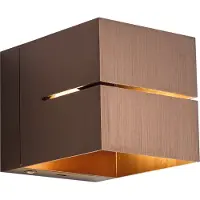 QAZQA Moderne væglampe mørk bronze inkl. LED og touch-dæmper genopladelig - Joris Groove