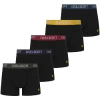 Lyle And Scott Vintage Herre Miller Fem Pak Underbukser Sort/Multi