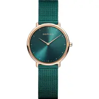 Bering Dameur 15729-868 Ultra Slim Grøn/Stål Ø29 mm