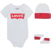 Levi's Kids Sparkedragt/Body 'Classic Batwing Infant 3pc Set' hvid