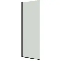 Dansani D91-03 fast væg 197,5 x 87-89 cm sort/klart glas