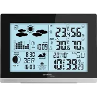 Techno Line WS 6762, Sort, Indendørs barometer, Indendørs hygrometer, Indendørs termometer, Udendørs barometer, Udendørs..., Barometer, Hygrometer, Te