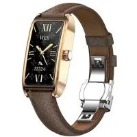 Mtp Products Dora T Elegant Smartwatch til kvinder med dansk sprog - mørkebrun / rosaguld