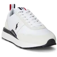 Ralph Lauren Polo Ralph Laurentil mænd. 809P01638001 Hvide Train 89 sneakers i ruskind og oxford (39), Læder, Fast, Blonder, Casual