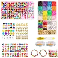 Pro Fimo Smykkesæt - Heishi & Charms Perler - 4500 stk