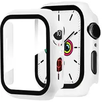 Mtp Products Apple Watch SE (2022)/SE/6/5/4 Hard Case med Skærmbeskyttelse / Beskyttelsesglas - 40mm - Hvid