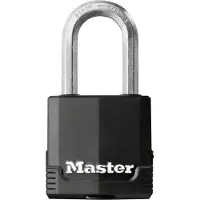 Master Lock Excell No. M115 - Hængelås - nøgle - 4 nåle - sort