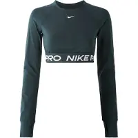 Nike Funktionsbluse 'PRO' mørkegrøn / hvid