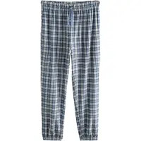 Next Pyjamasbukser 'Motion Flex' dueblå / lysegrå / sort