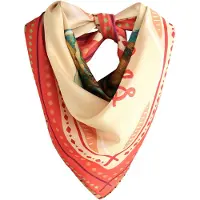 Next Sjal beige / brun / smaragd / rød