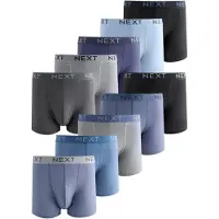 Next Boksershorts natblå / pastelblå / blå-meleret / grå / grå-meleret / sort