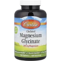 Carlson Labs Carlson, Magnesium Glycinate, 200 mg, 180 Tabletter