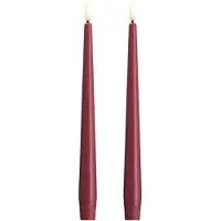 Moods & More LED kronelys i vintage rose Ø 2,3 cm x H 25 cm - 2 stk.