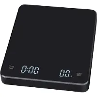 INF Genopladelig kaffevægt med timer 3 kg / 0,1 g Black