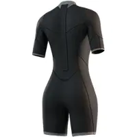 Mystic Brand Flatlock 3/2mm Korthærmet Shorty-våddragt Med Lynlås Bagpå Til Damer