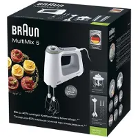 Braun MultiMix 5 HM 5137 WH - Håndmixer - 750 W - hvid/grå