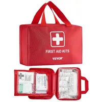 Vevor Førstehjælpskit, 500 dele, 600D Nylon Stor Overlevelse Førstehjælpstaske, Nødmedicinske forsyninger, Til Hjemmet, Bil, Kontor, Rejser, Camping, Lastbil, Vandring, Sport, Køretøj og Udendørs Nøds