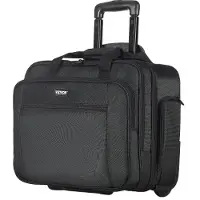 Vevor Rullende Laptoptaske 17,3 tommer / 43,9 cm Computertaske med hjul til kvinder og mænd Sort