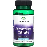 Swanson Health , Strontium Citrat, 340 mg, 60 Kapsler
