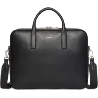 Calvin Klein Laptoptaske 'Metal Logo' sort