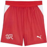 Puma Switzerland 2026 Shorts Youth, Clothing, Red/White, 11-12Y