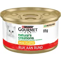 Gourmet Nature's Creations med oksekød vådfoder til katte (85 g)
