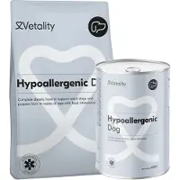 Vetality Hypoallergenic Dog - 10 kg + 6 x 400 g Hypoallergeen Dog Wet