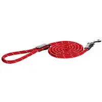 Rogz Rope Line Fixed Lead - Rød - 180 cm / 6 mm